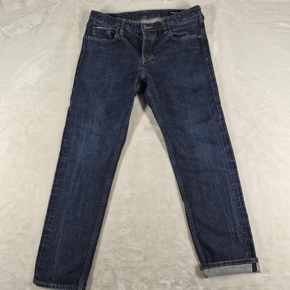 Bonobos Selvedge Jeans Men's 33x30 Blue‎ Denim Slim Fit Button Fly Casual
